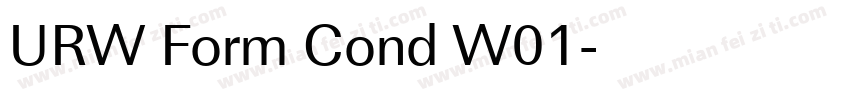 URW Form Cond W01字体转换